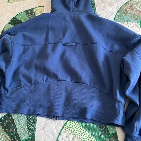 Women's JOY LAB Blue Hoodie Size S Full Zip Cropped Oversized - Picture 7 of 9